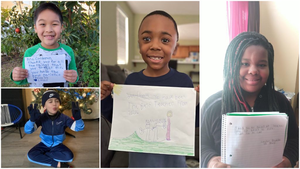 iLEAD Lancaster learners with thank-you signs