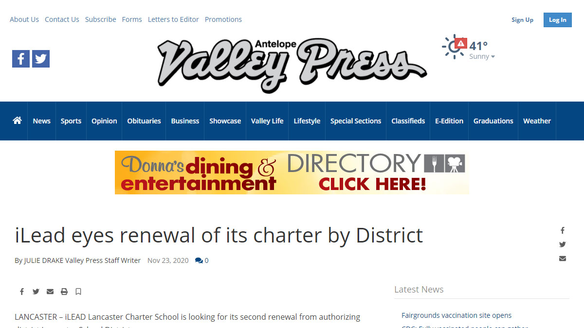Renewal of Charter School District