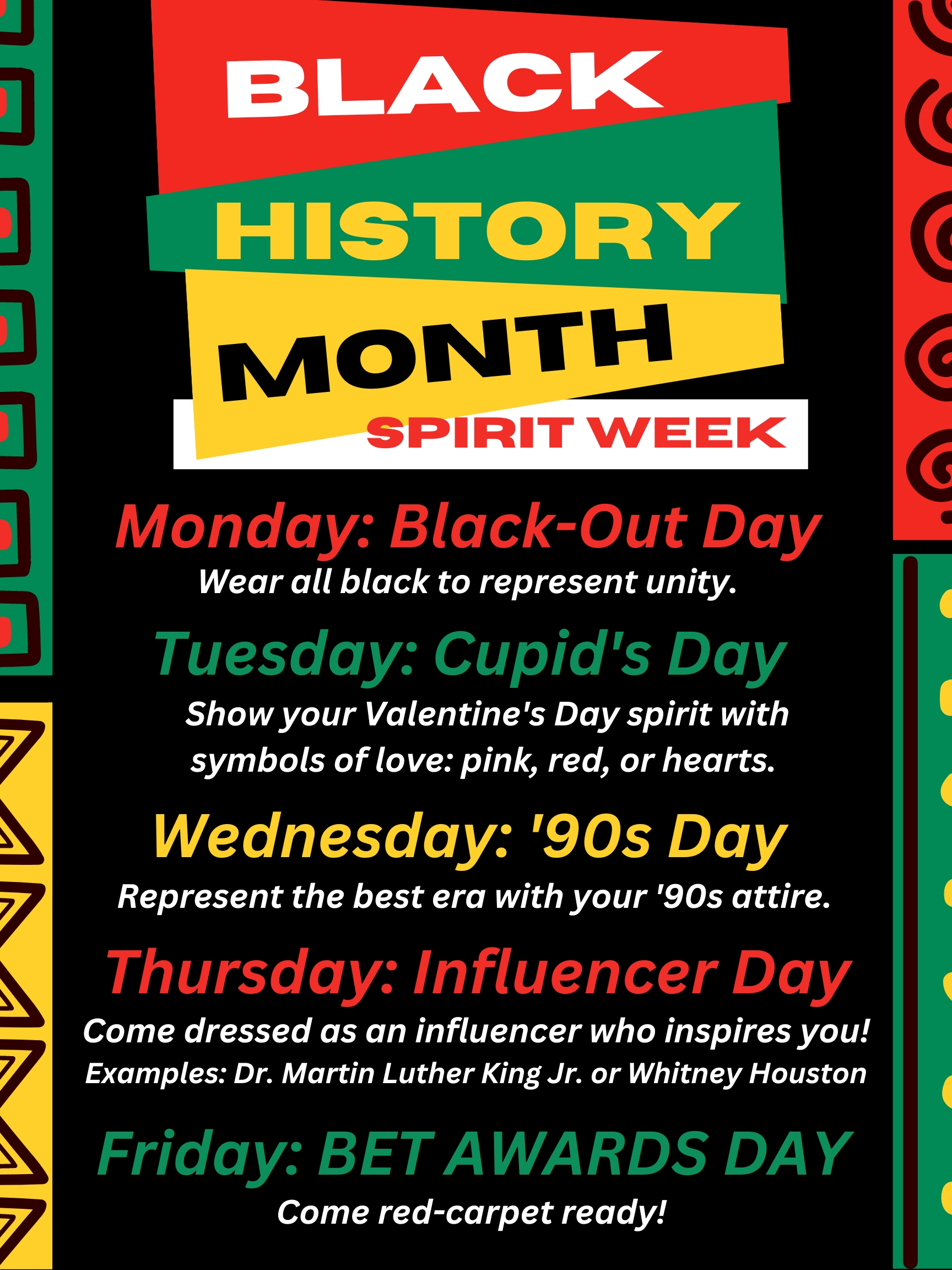 Black History Spirit Week