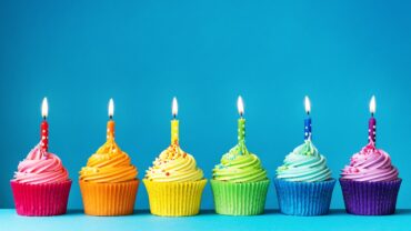 colorful birthday cupcakes