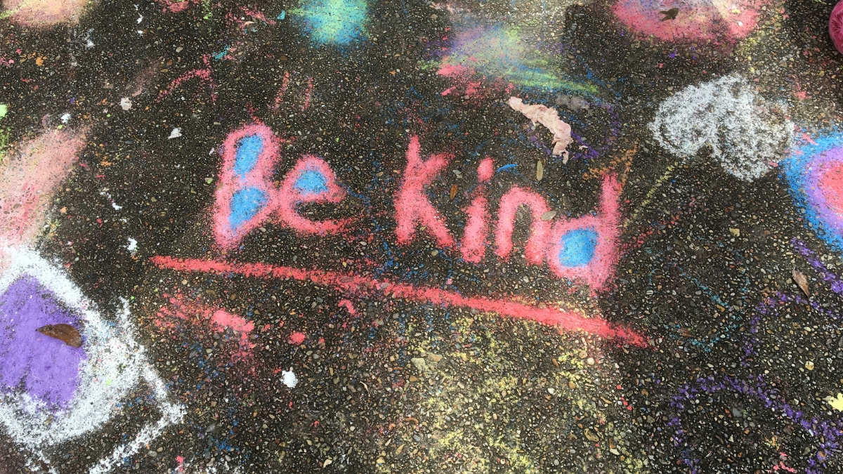 Chalk Art: Be Kind