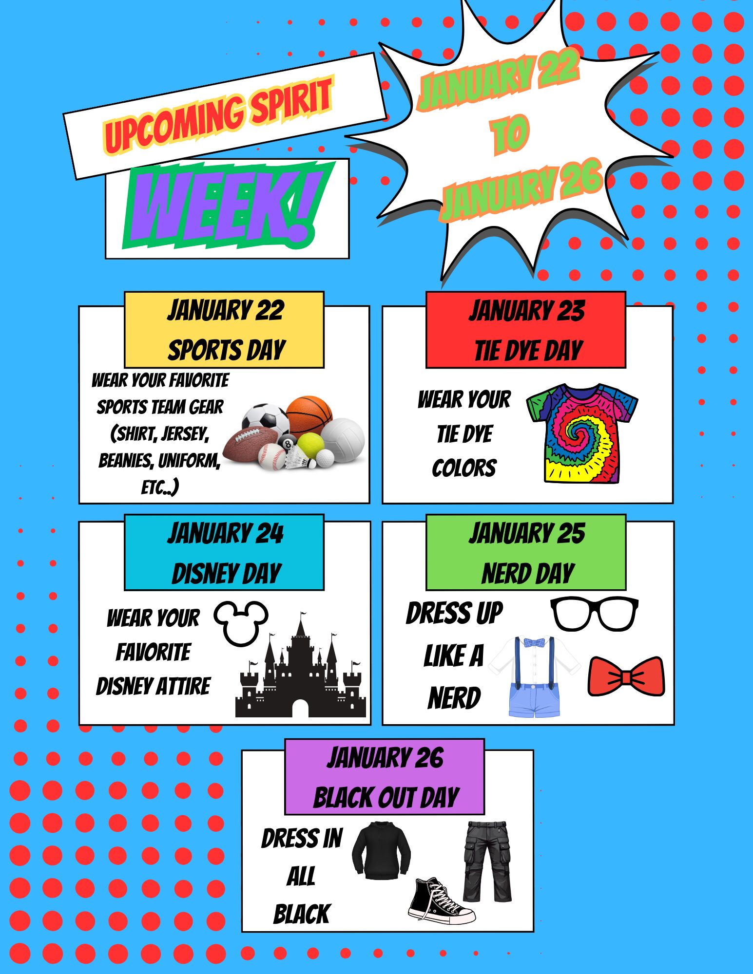 iLEAD Lancaster - January 22-26 - Spirit Week