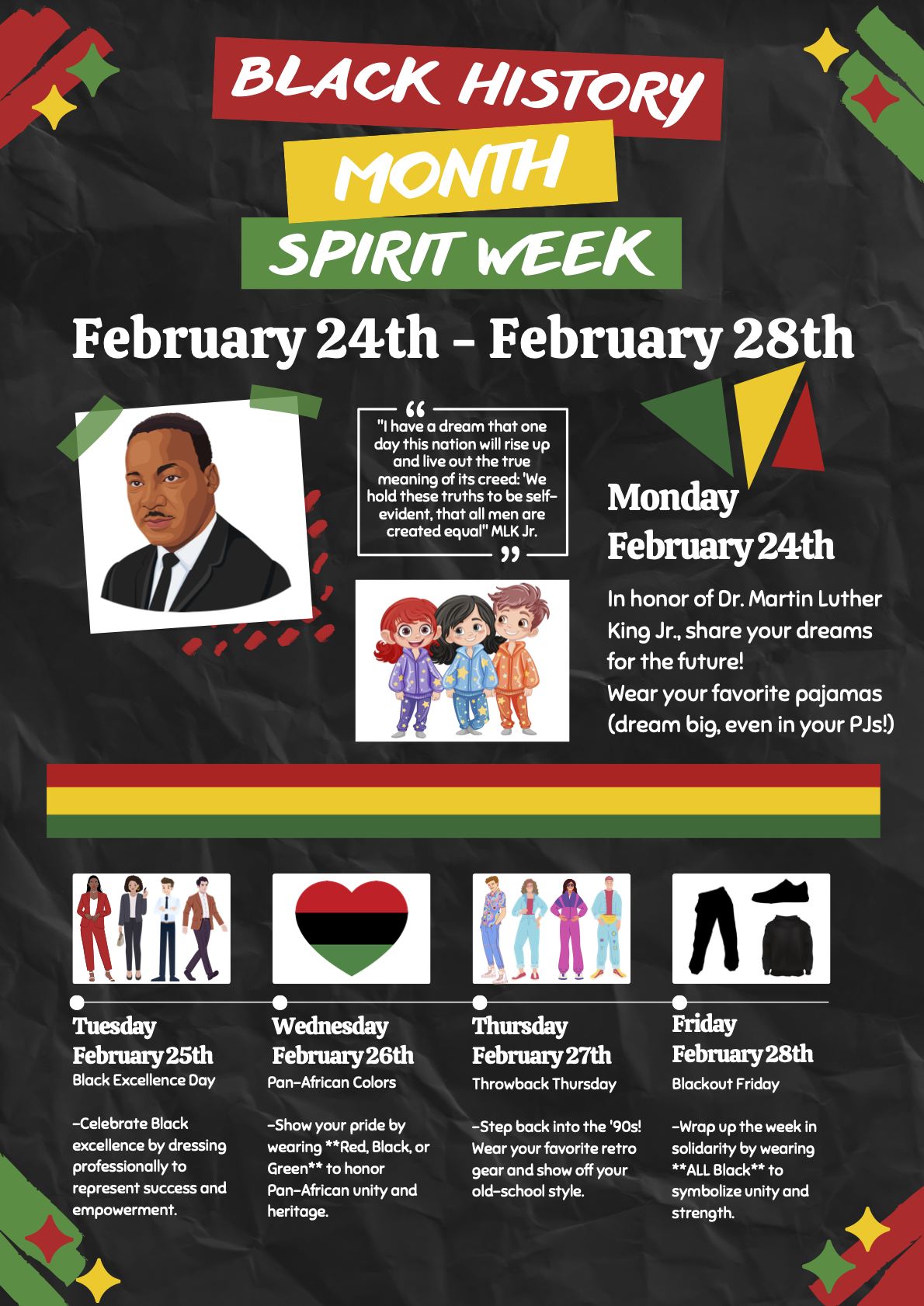 Black History Month Spirit Week