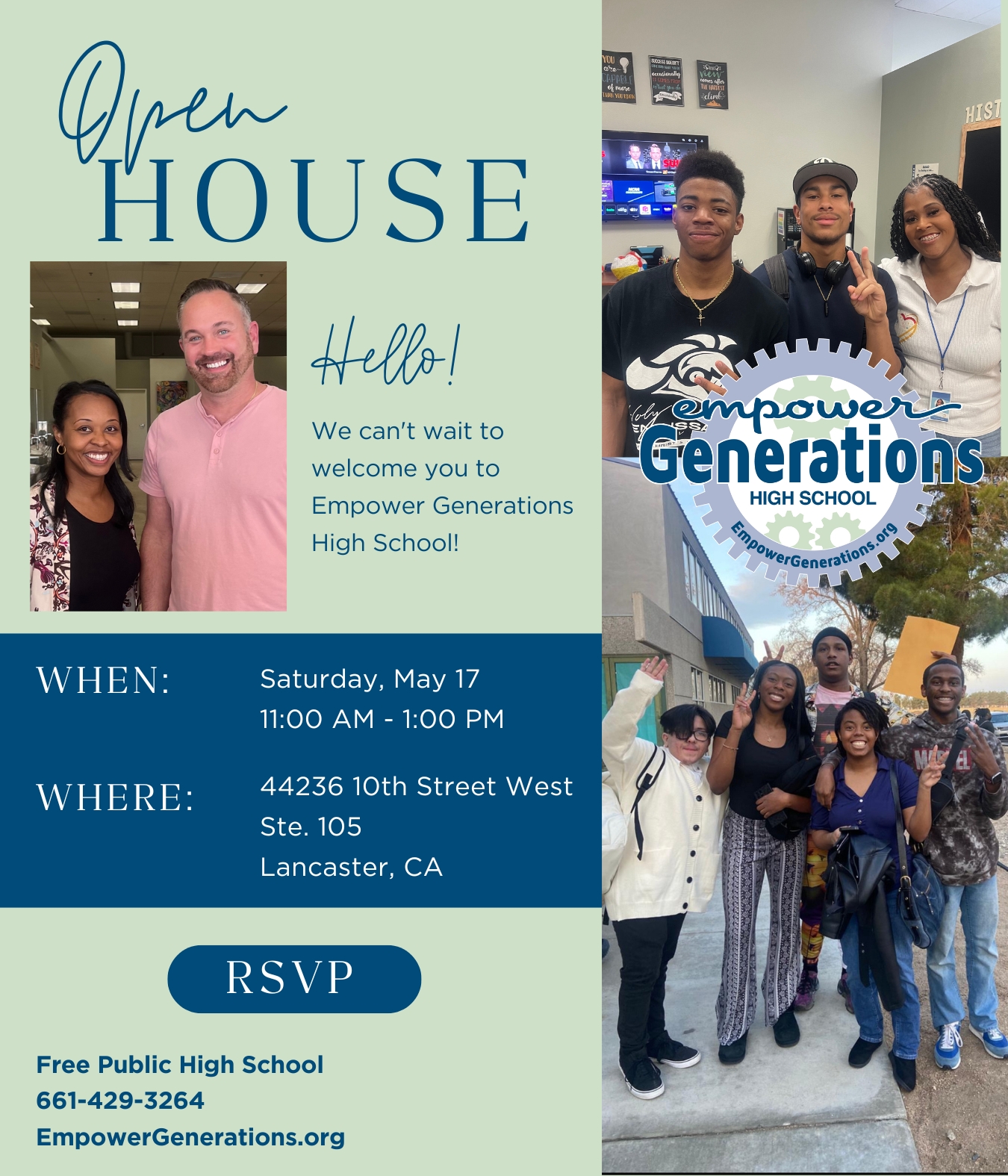 Empower Generations High School Open House May 17, 2025