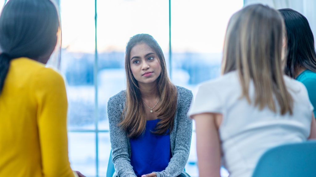support group women talking