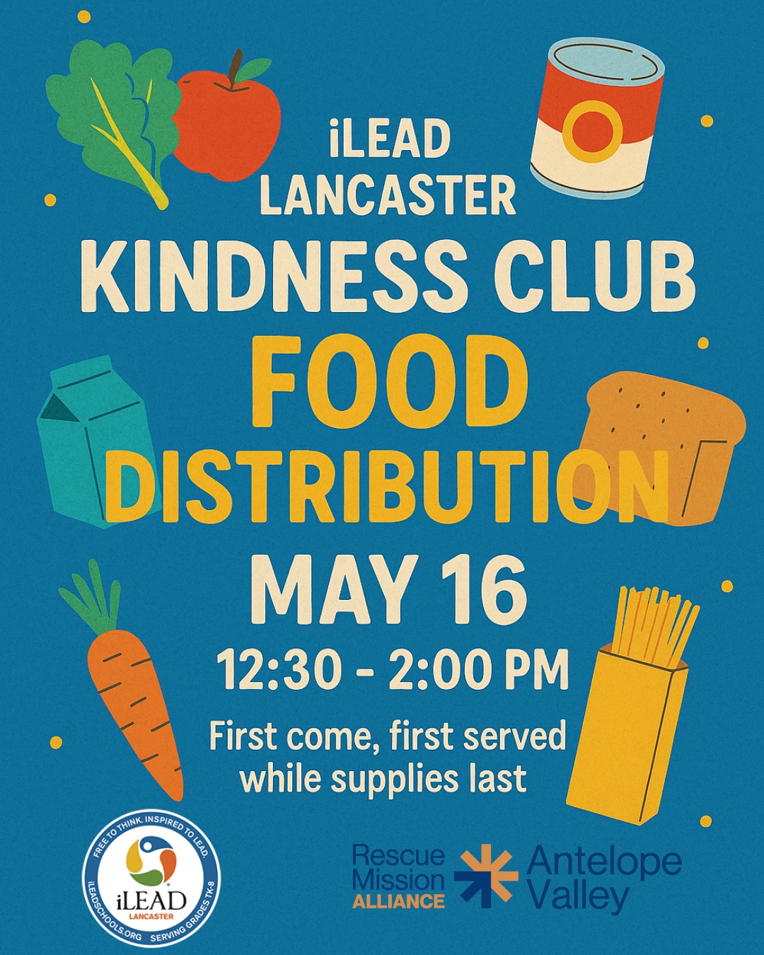 iLEAD Lancaster Kindness Club Food Distribution 5.16.2025