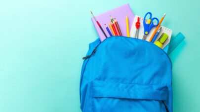 backpack and supplies